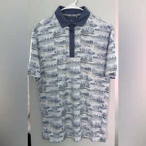 Walter Hagen Men's Clubhouse Country Club Printed Golf Polo Size Small NWT